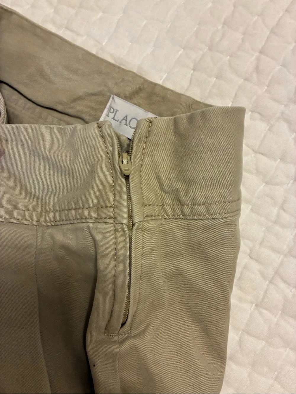 The Children's Place Khaki Schoolgirl Skort - Light Tan and Navy: Bundle of 8